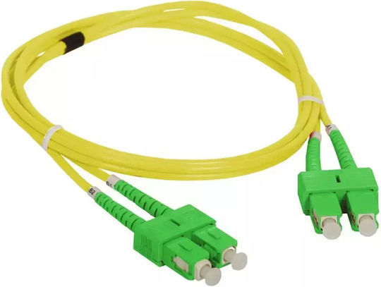 A-LAN Καλώδιο Οπτικής Ίνας SC/APC-SC/APC 2m Κίτρινο