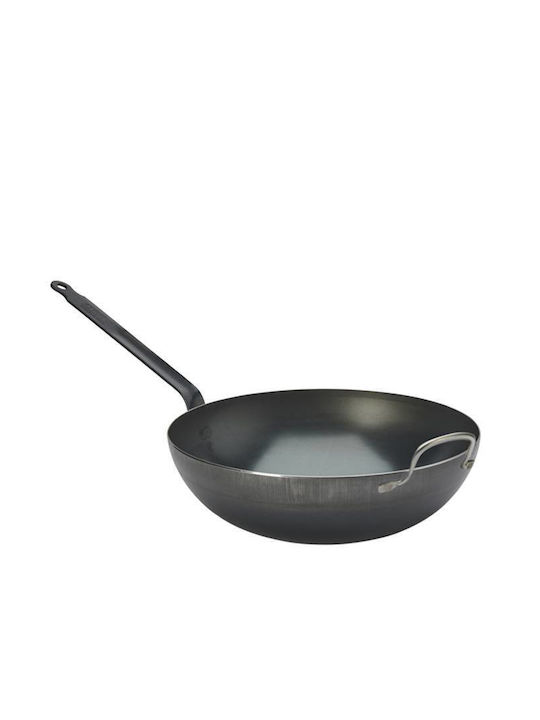 De Buyer Blue Carbon Steel Wok 32cm