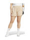 Damen Terry Aktivbekleidung Shorts Beige