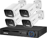 Surveillance System Cameras IP 8MP with Recorder NVR