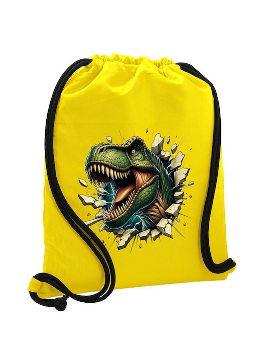 Koupakoupa Dinosaur Break Wall Kids Bag Backpack Yellow 40cmx48cmcm