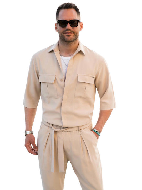 Vittorio Artist Μακρυμάνικo Overshirt Light Bei...