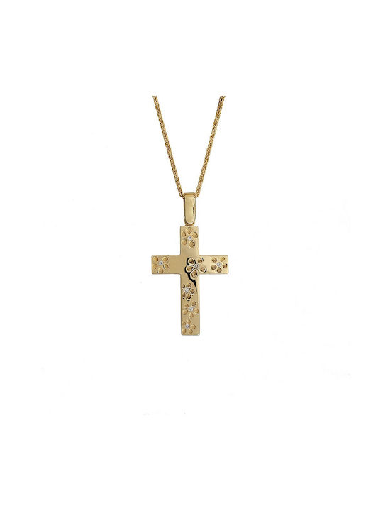 VRjewels Women's Gold Cross 14K