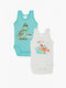 Minerva Happy Day Σετ Κορμάκια White/turquoise 2τμχ