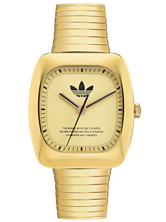 adidas One Γυναικείο Ρολόι 37mm Μπαταρίας με Χρυσό Μεταλλικό Μπρασελέ