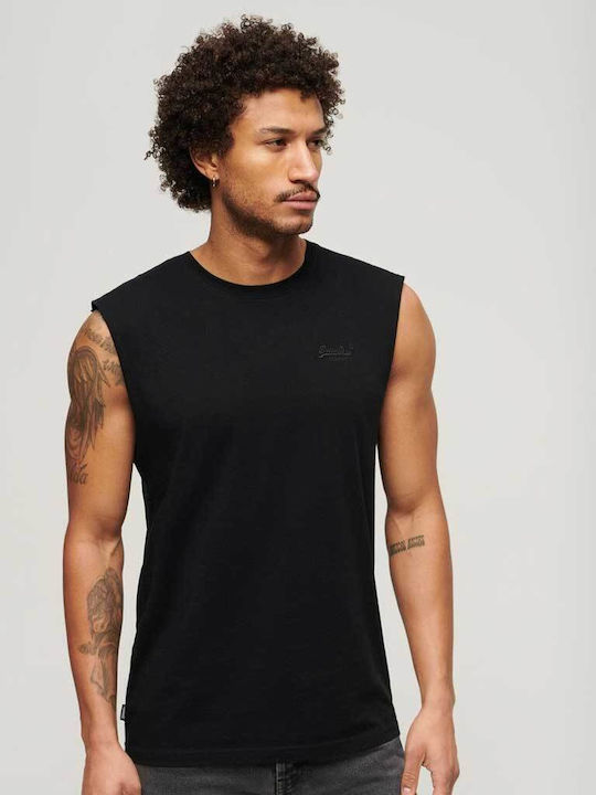 Superdry Herren Ärmelloses Shirt Schwarz