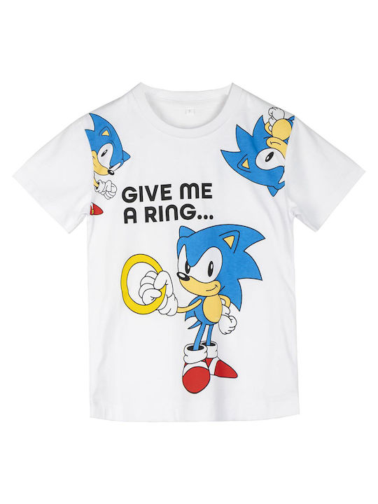 Sonic Kids Blouse Short Sleeve White