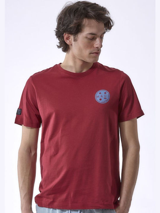 Maui & Sons Ανδρικό T-shirt Κοντομάνικο Κόκκινο