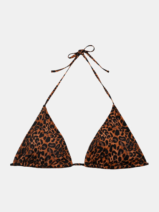 Damen Bademode Triangle Rock Club Leo Print Top Bikini Plus Size Lycra Bademode