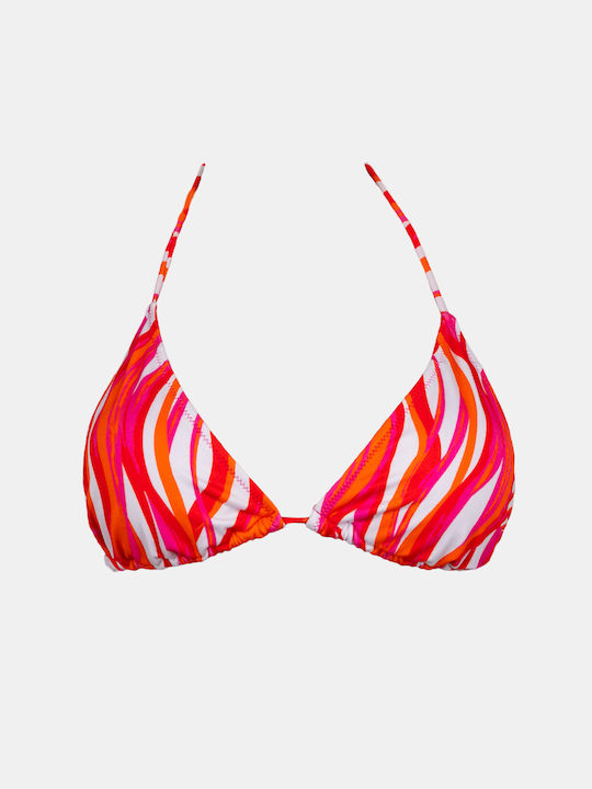 Γυναικείο Μαγιό Τρίγωνο Rock Club Waves Print Τοπ Bikini Regular Fit Lycra