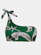 Women's Swimwear Triangle Rock Club Lily Print Bikini Top One Shoulder Regular Fit Lycra Swimwear