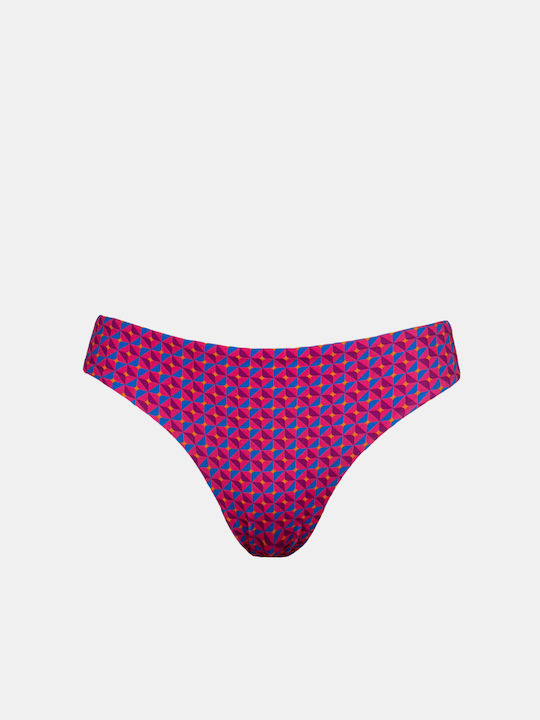 Rock Club Windy Print Bikini Slip Μωβ