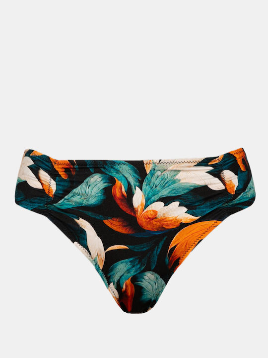 Art Print Bikini Slip Navy Μπλε