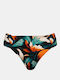 Art Print Bikini Slip Navy Μπλε