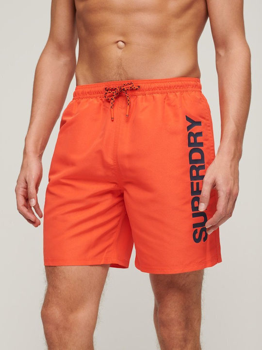 Superdry Sport Men's Swimwear Shorts RED with Patterns