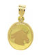 Pendant Zodiac Gold 14k Capricorn Double Faced Gold Zodiac Sign Virgin Mary