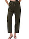 Damen Stoff Hose mit Gummizug Grün