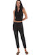 Women's Fabric Trousers in Slim Fit Black
