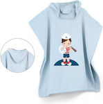 Borea Kids Beach Poncho Light Blue 60 x 60cm