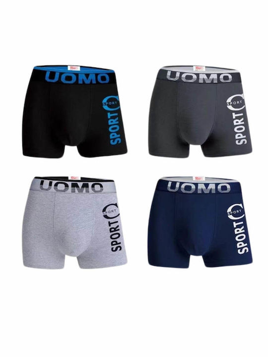 Uomo Herren Boxershorts Colorful 4Packung