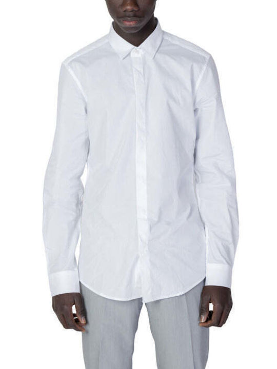 Antony Morato Men's Shirt Long Sleeve Cotton White