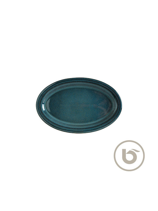 Bonna Halo Serving Platter Oval made of Porcelain Blue