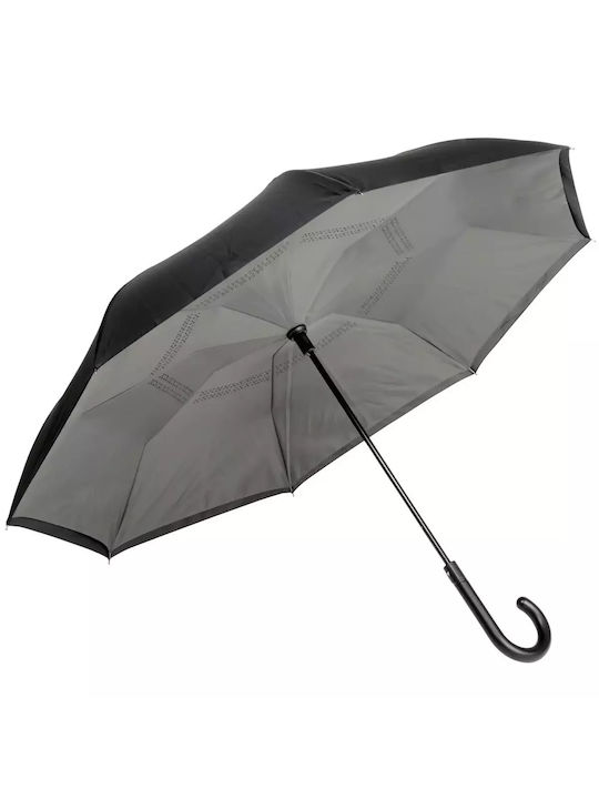 J & E Umbrelă de ploaie Compact Neagră