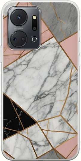 The Marble Collection - Modern Back Cover Silicone 1.5mm Multicolour (Honor X7a)
