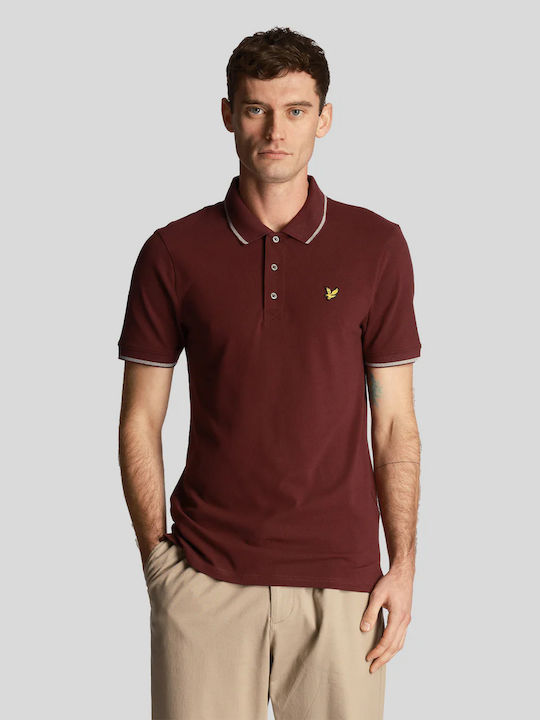 Lyle & Scott Polo Μπλούζα Κοντομάνικη Burgundy/...