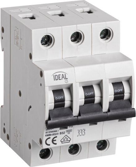 Kanlux 3-Poles Changeover Panel Push Button Changeover Switch 400V 32A