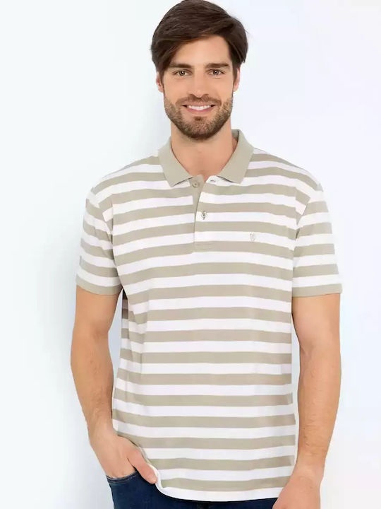 Acorn Polo Short Sleeve Blouse Beige