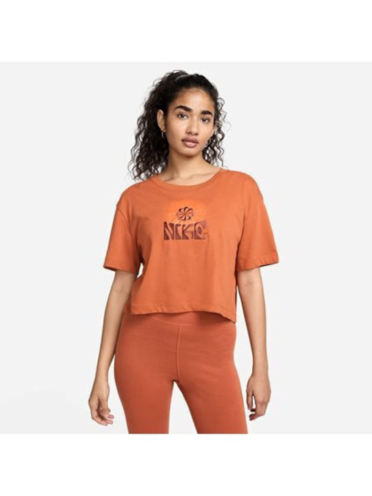 Nike Damen Sportlich Oversized T-shirt Rot