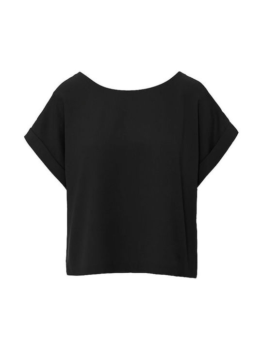BSB Women's Blouse Short Sleeve black