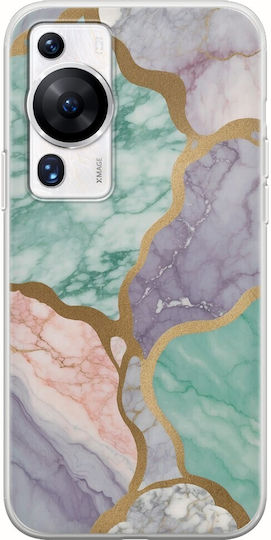 Marmor Sammlung Pastell Huawei P60 Pro Flexible Tpu Transparentes Silikon