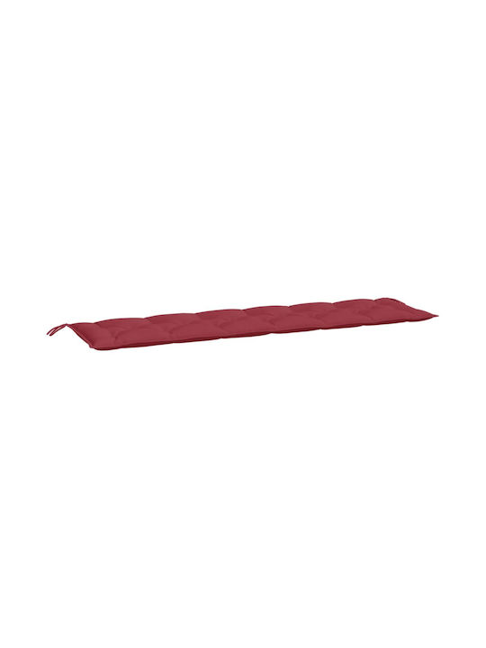 vidaXL Waterproof Bench Cushion Burgundy 50x200cm