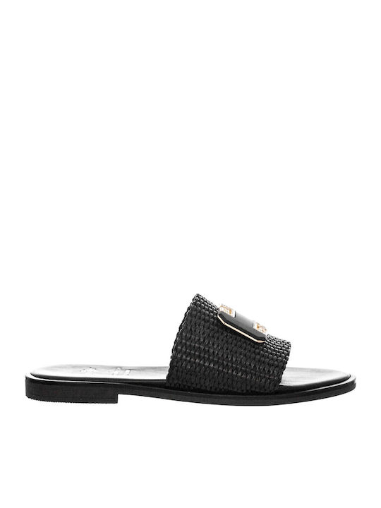 Women's Flat Sandals in Black Color