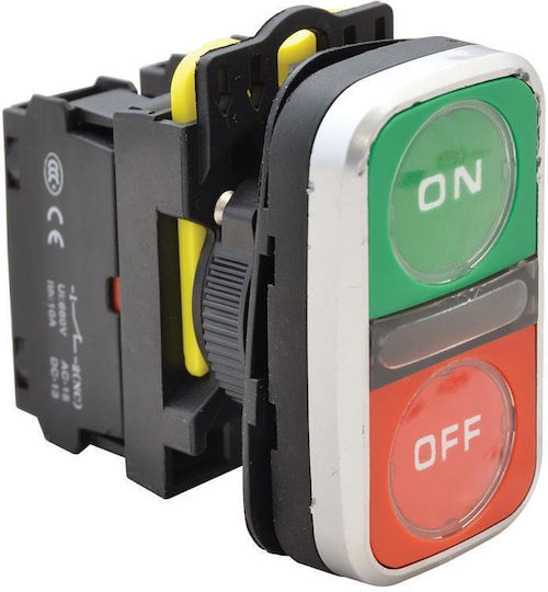Tracon Electric Button Panel Push Button Switch 230V 6A