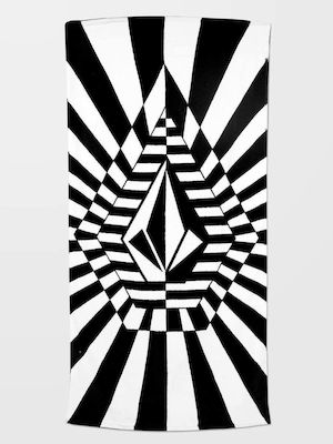 Volcom Black Cotton Beach Towel