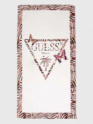 Guess Logo Beach Towel Beige