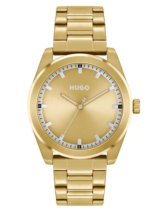 Boss Men's Watch 42mm Battery with Gold Metal Bracelet