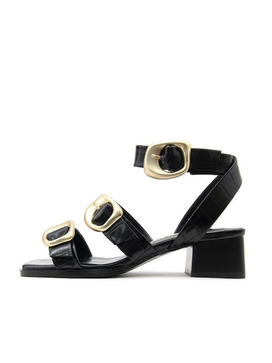 Noa Harmon Women's Sandals Black with High Heel