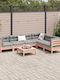 vidaXL Garden & Outdoor Furniture Sets Living Room Set 7 Pieces Grey with Pillows