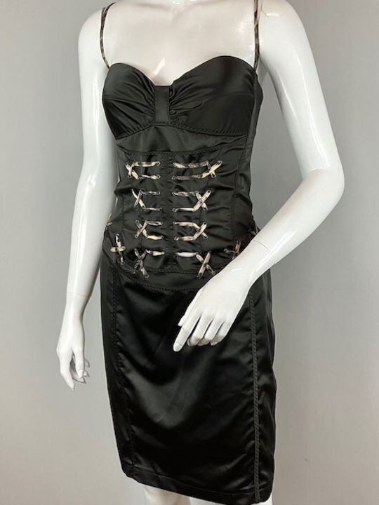 Roberto Cavalli Rochie Satin Negru