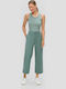 Red Label Women's Fabric Trousers Green