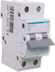 Hager Automatic Circuit Breaker 16A Double-pole MBN216E