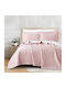 Borea Kreise Set Decke Piqué Übergröße 230x245cm Rosa