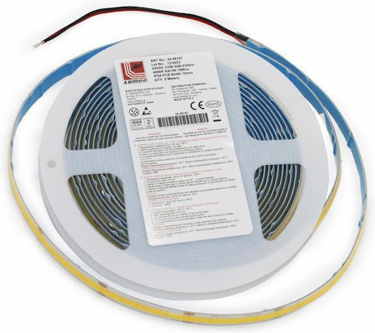 Adeleq Ταινία LED 24V Φυσικό Λευκό Φως 5m Τύπου COB