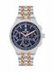 Beverly Hills Polo Club Men's Watch Battery with Silver Metal Bracelet