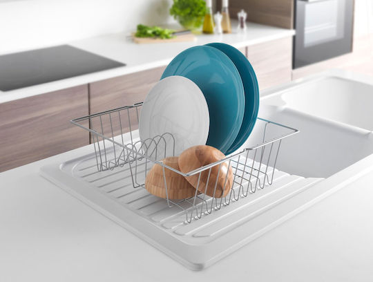 Metaltex Metallic Sink Strainer Gray 34x24x14cm