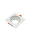 Adeleq Platz Metallisch Einbau Spot mit Fassung GU10 Weiß 9.5x9.5cm. 1Stück
